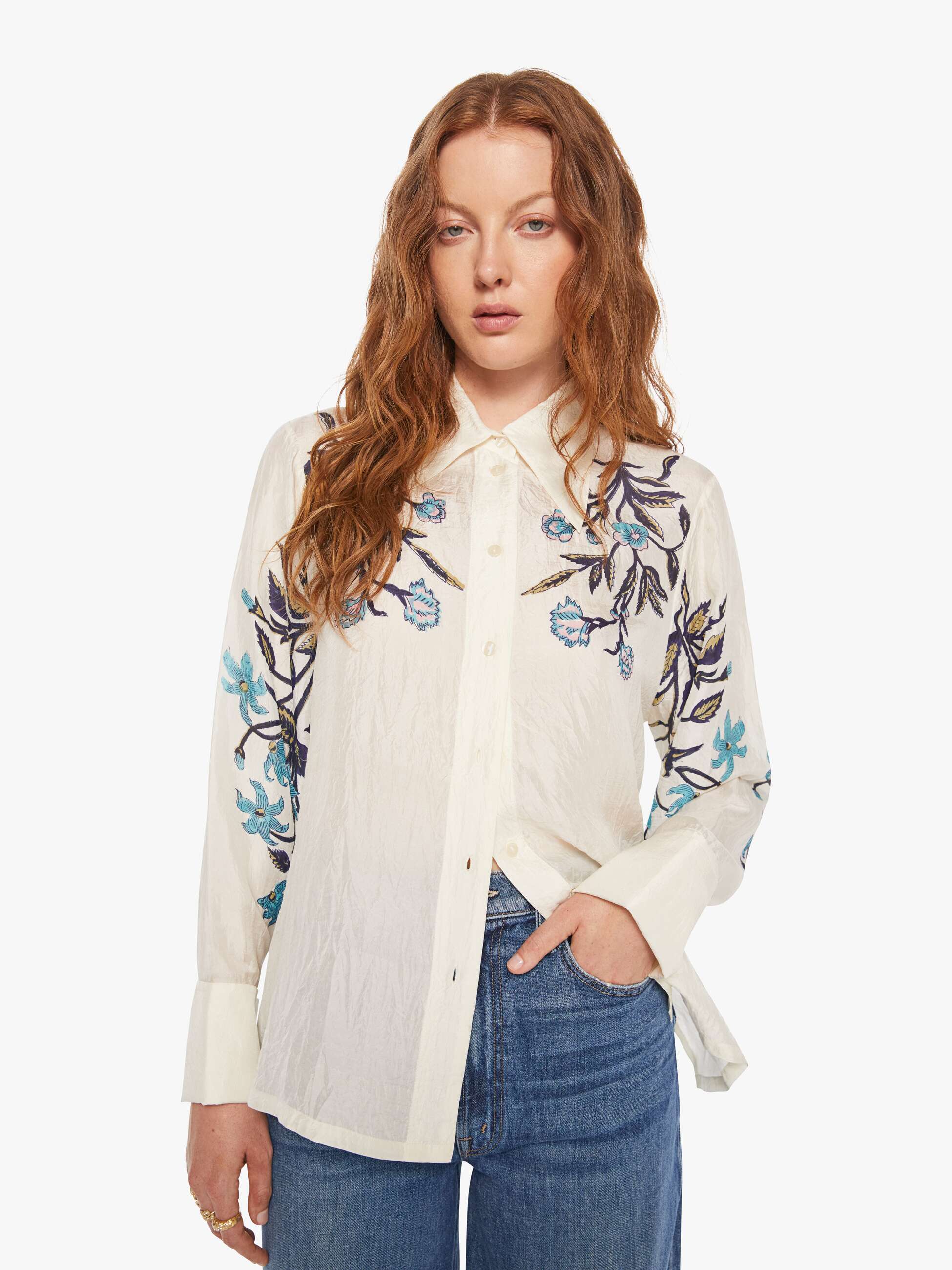 Alix Of Bohemia Dana Shirt - Misted Lily - Image 2