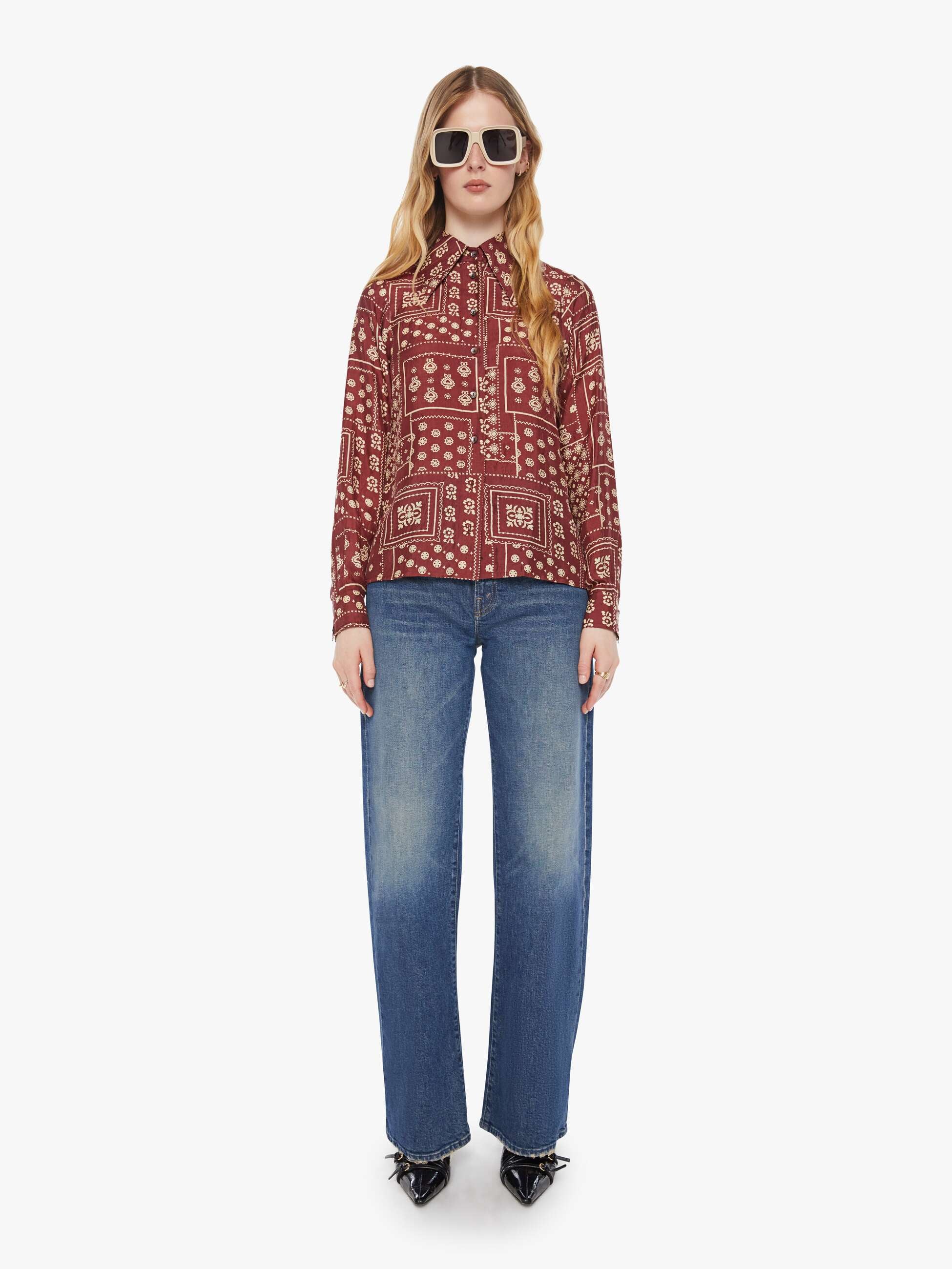 Alix of Bohemia Dolly Shirt - Brown Saddle - Image 5