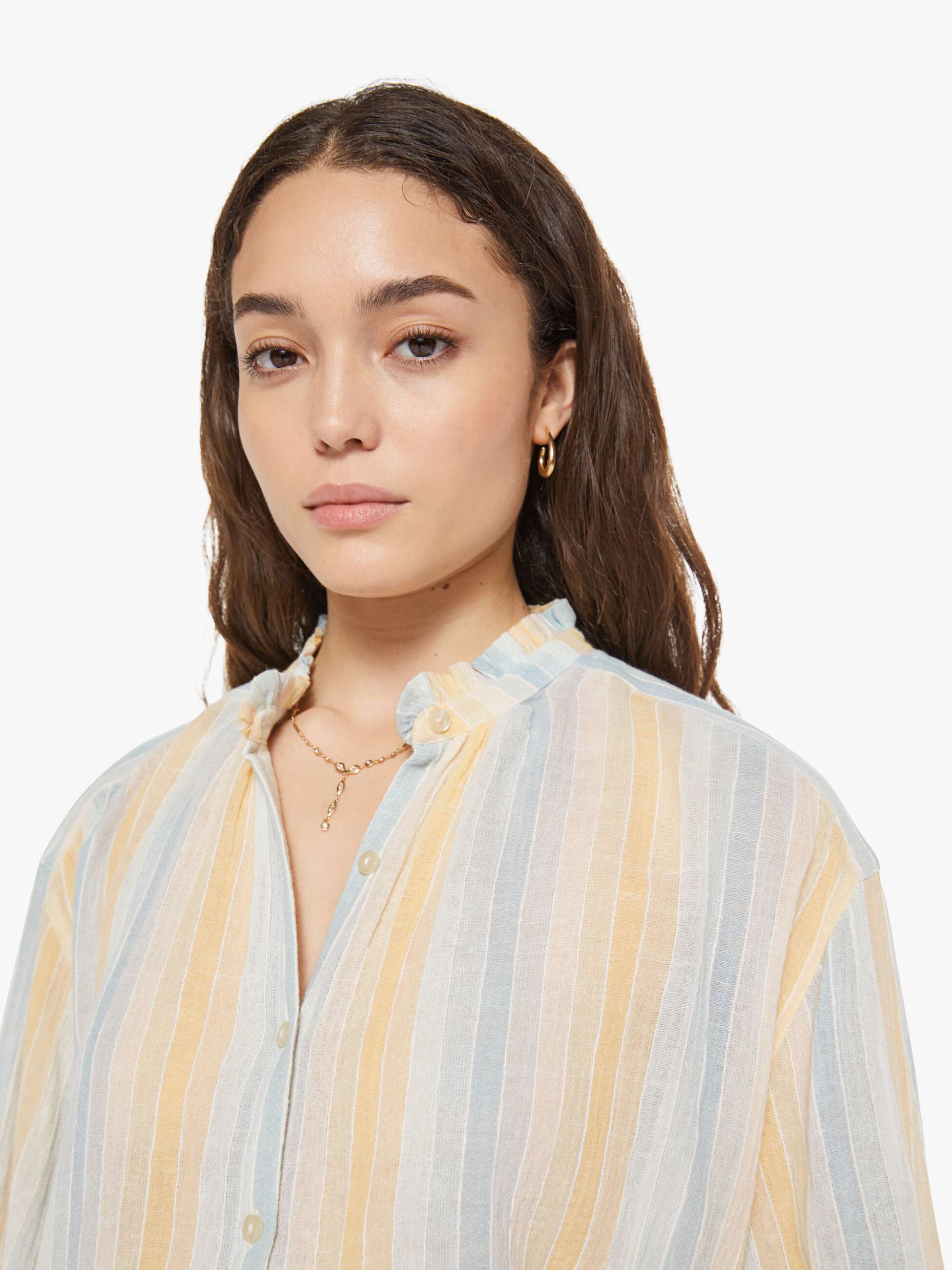 Alix of Bohemia Poet Blouse - Sunwash Stripe - Image 6