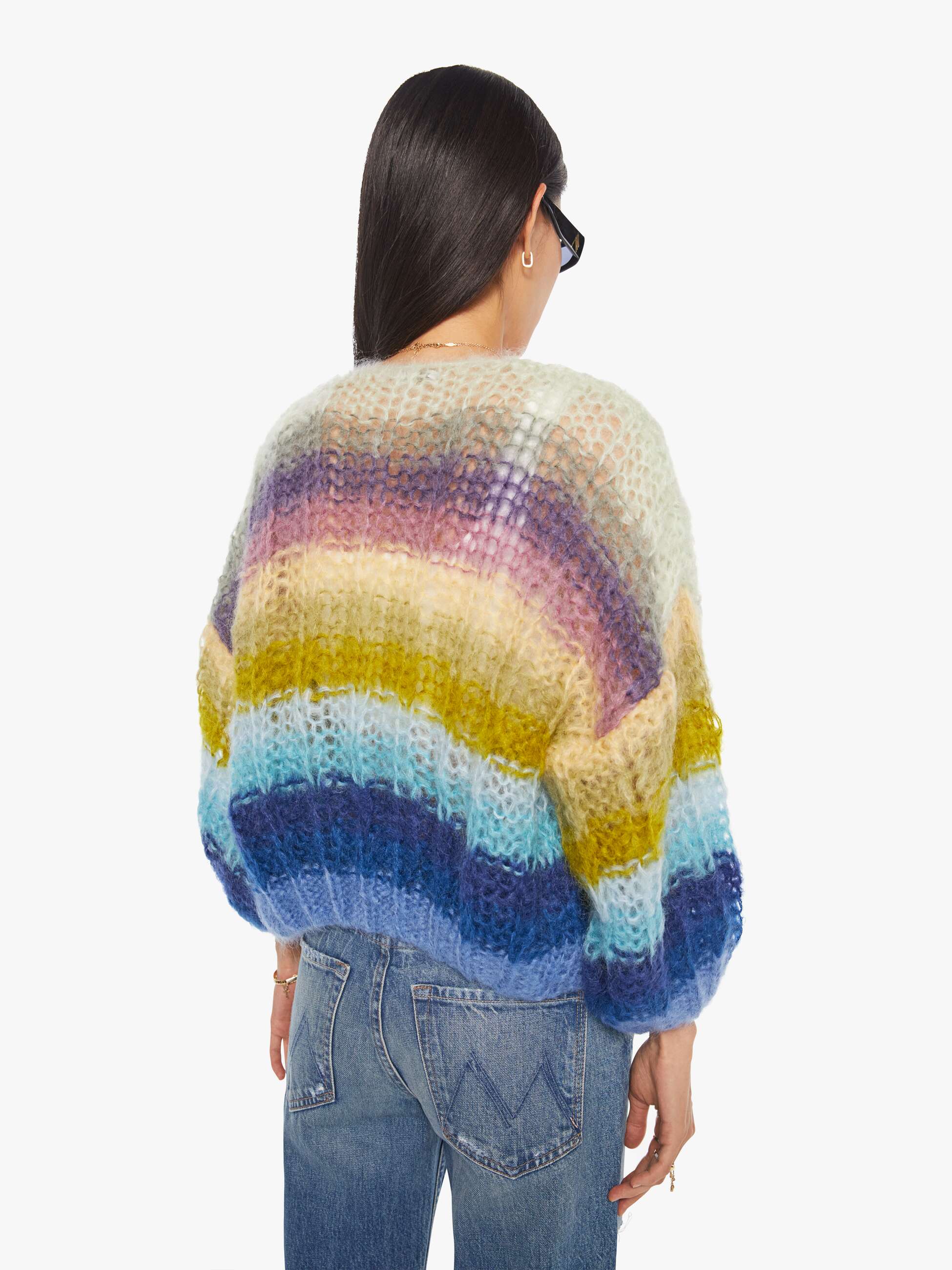 Maiami Mohair Ribbed Bomber Cardigan - Multicolor - Image 4