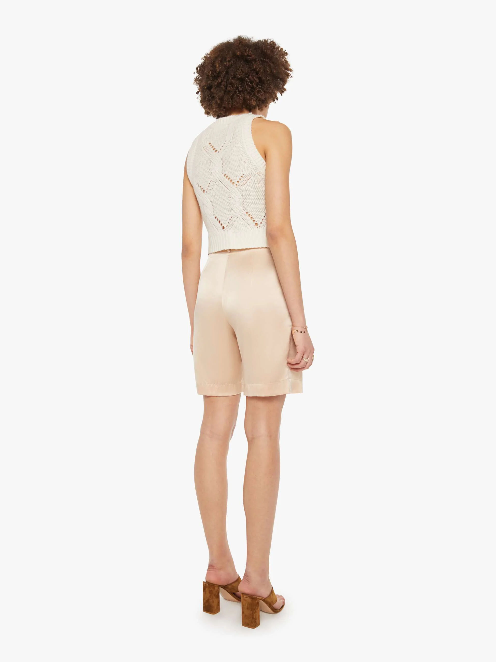 SABLYN Emerson High Rise Pleated Short - Pink Sand - Image 4