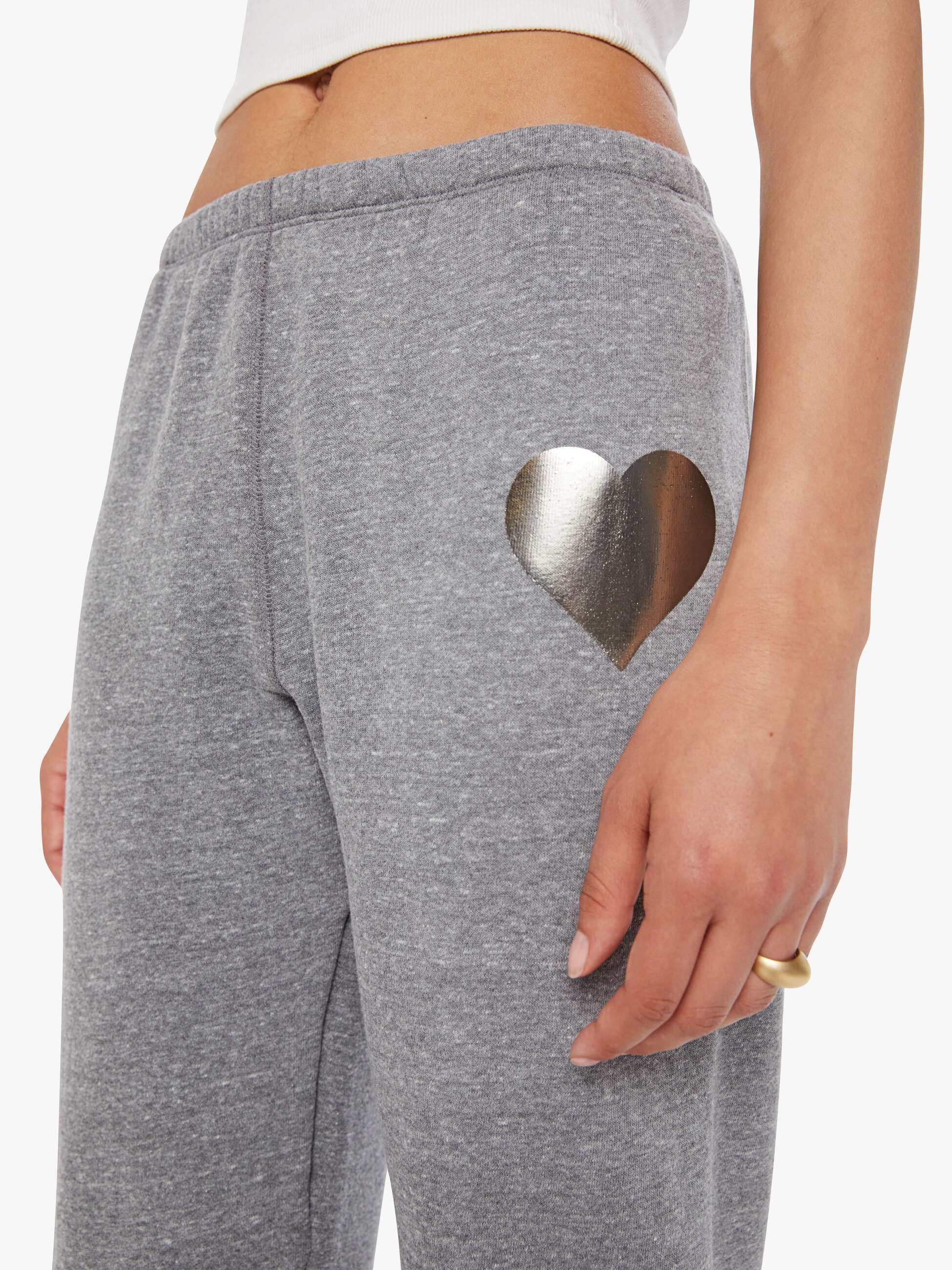 SPRWMN Heart Sweatpants - Dark Heather Grey - Image 5