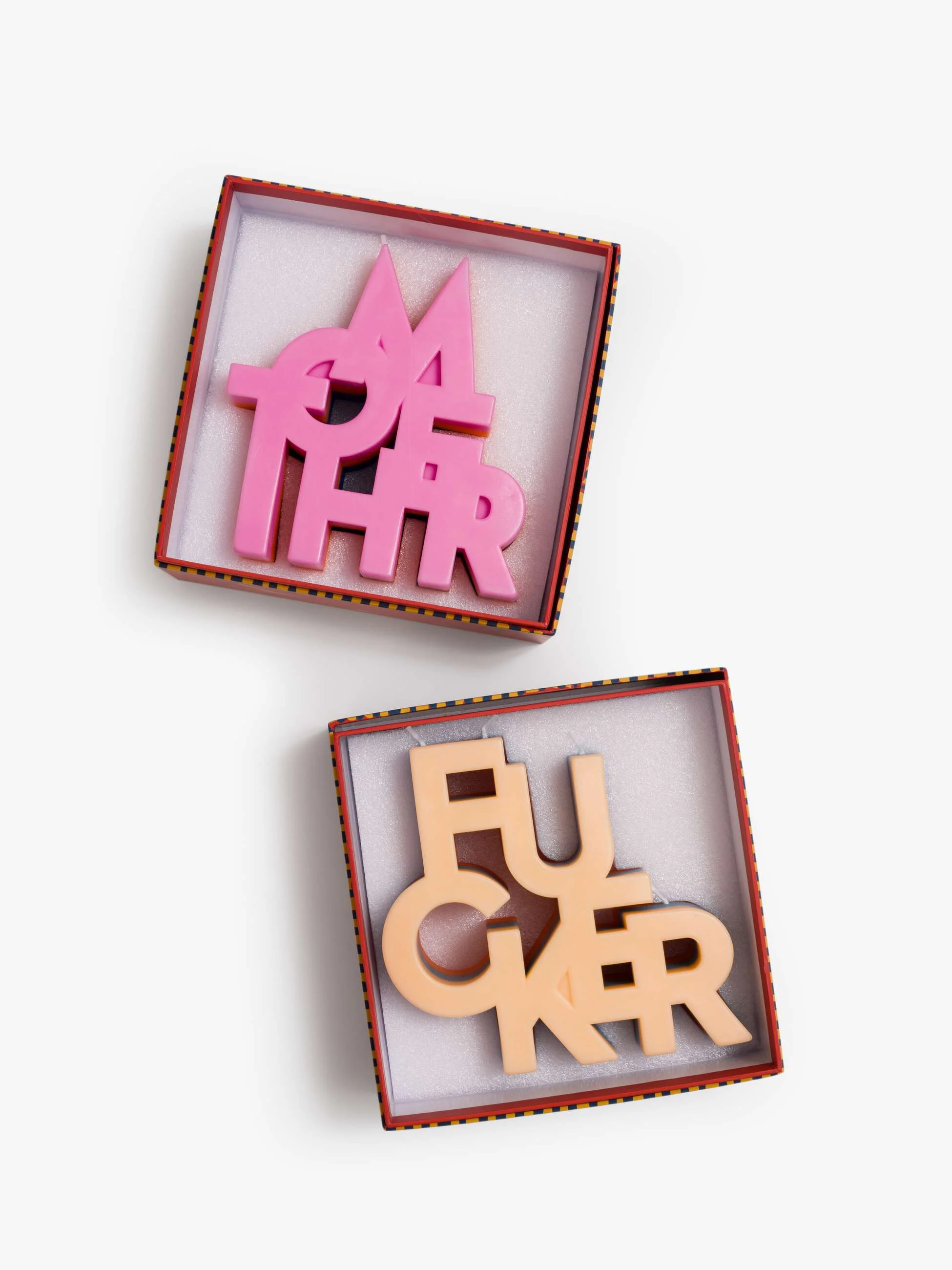 The Burnout F#CKER Candle - Orange Blue Beige - Image 3