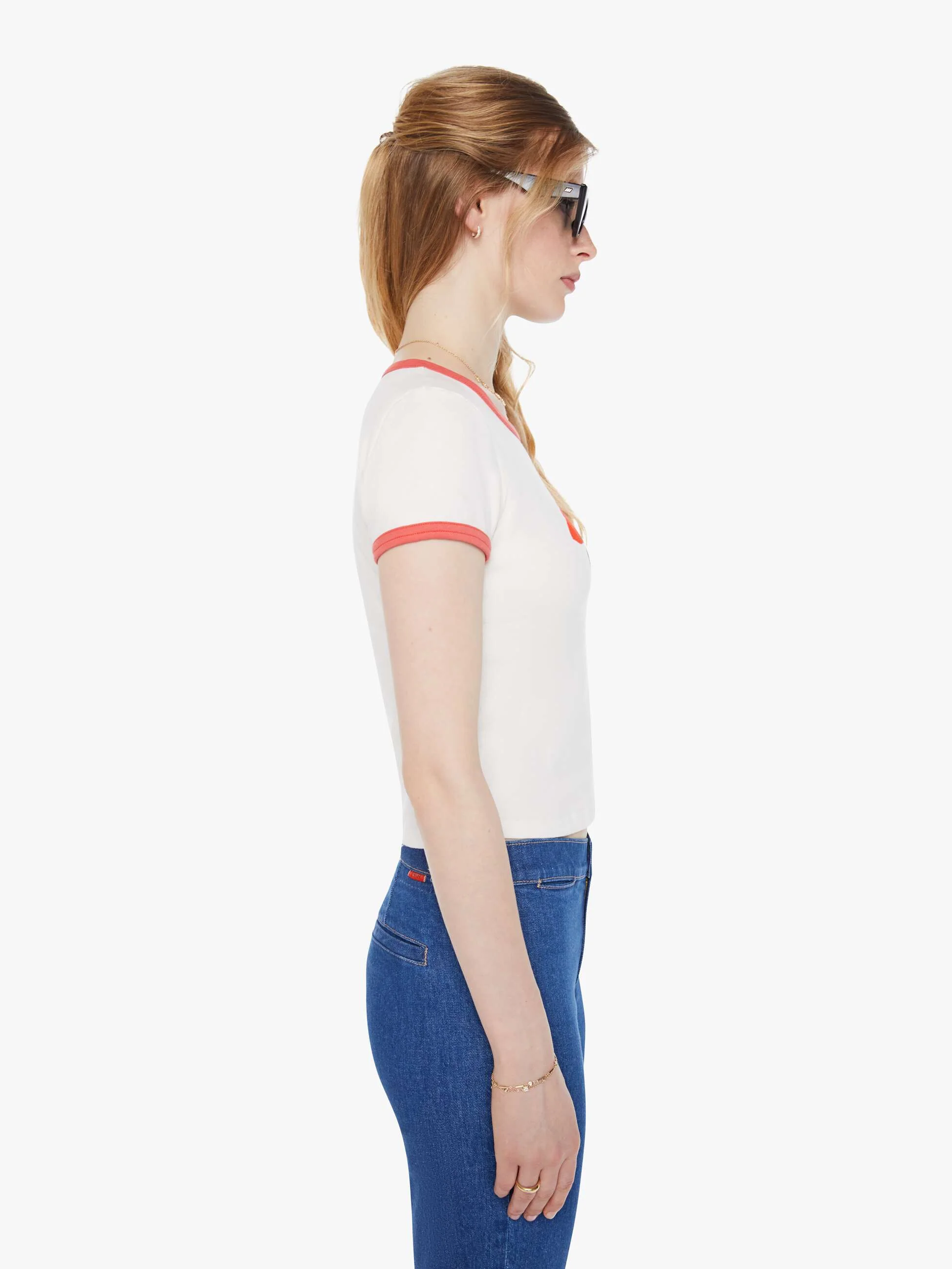 Chloe Fineman x MOTHER The Itty Bitty Ringer - Clear For Takeoff - Image 3