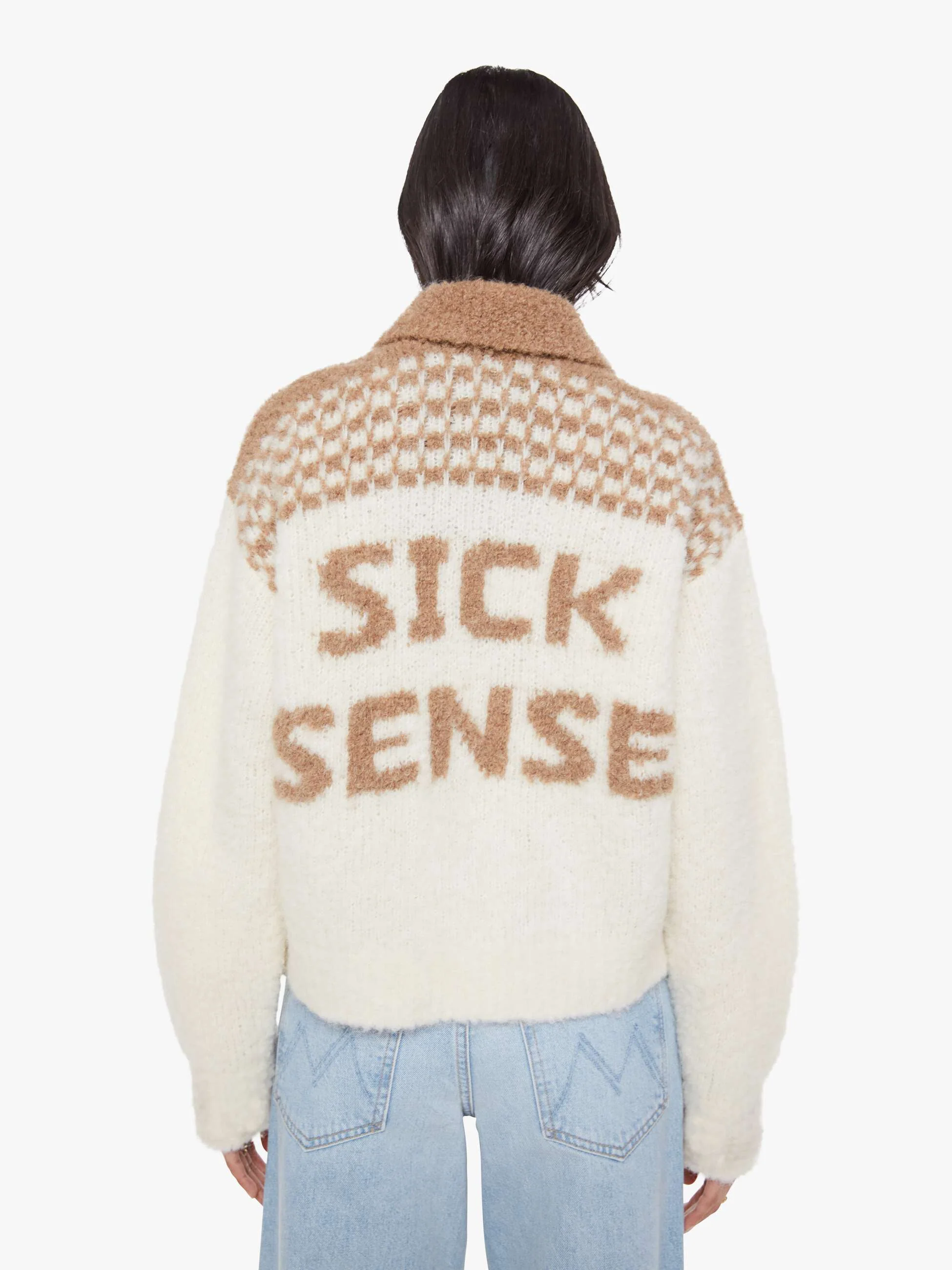 The Zip Raquette Cardigan - Fluff Back - Image 2