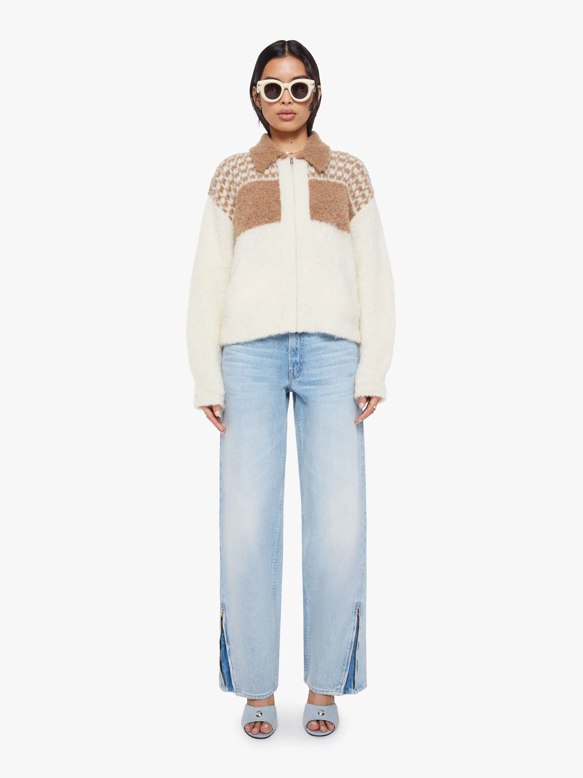 The Zip Raquette Cardigan - Fluff Back - Image 4